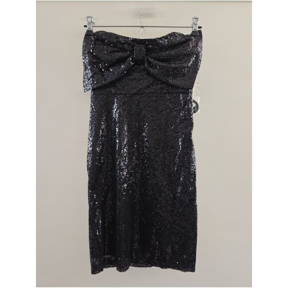 No Boundaries Juniors XXS (00) Mini Dress – Oversized Bow – Sequin Party Dress - Picture 3 of 8